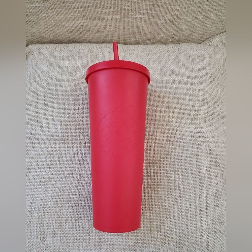 Starbucks Matte Soft Touch Acrylic Red 2014 Venti Tumbler
